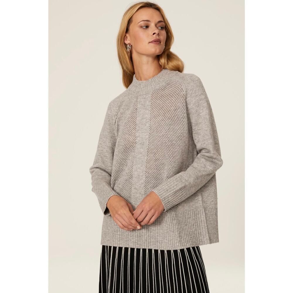 Victor Alfaro
Grey Mesh Front Sweater 💝